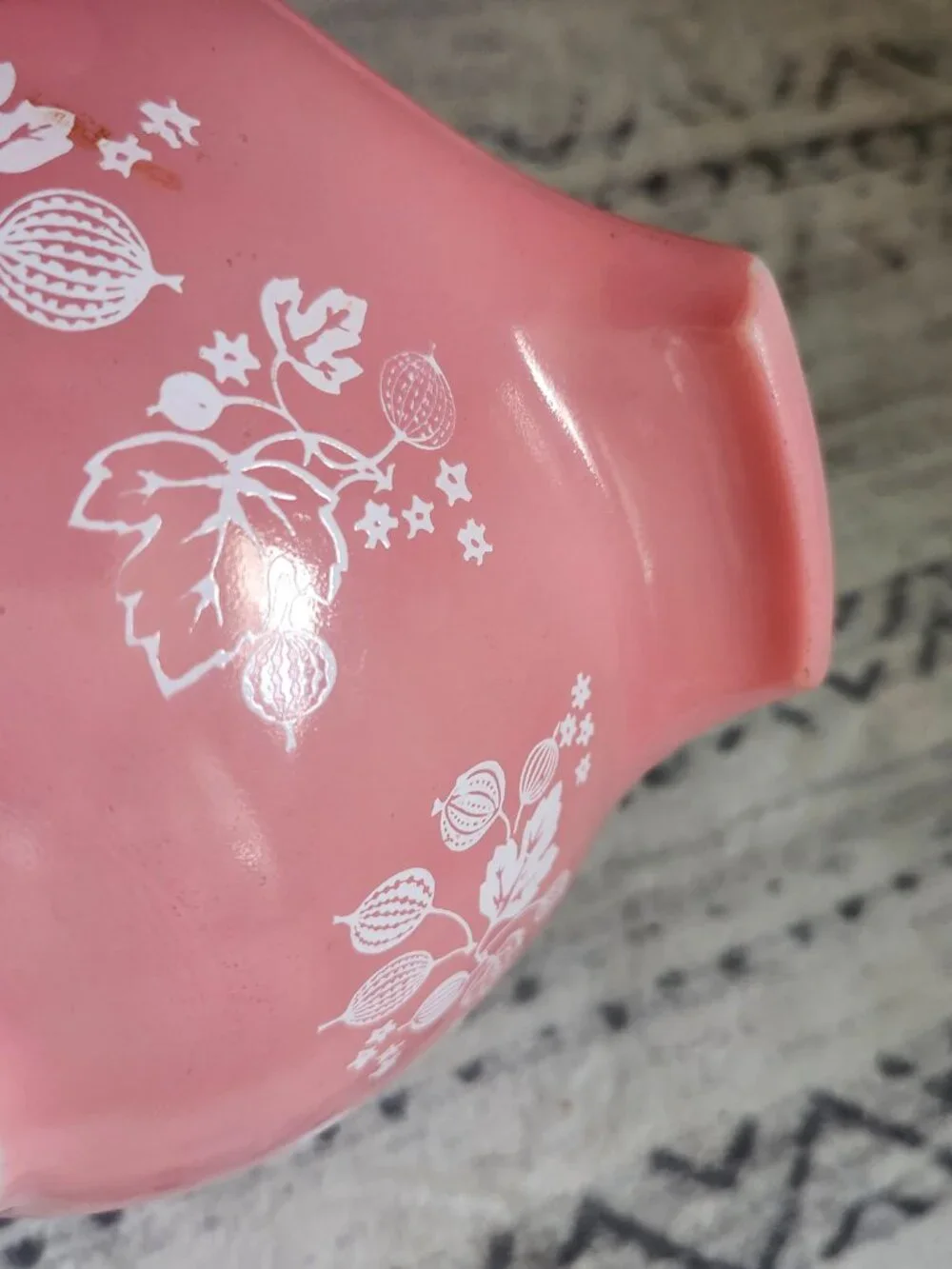 444 only. 442 sold. Pyrex pink Gooseberry 444